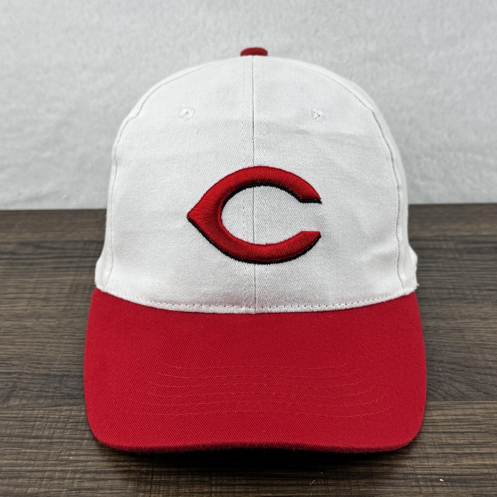 Cincinnati Reds Hat Cap Strap Back Mens White Red MLB Baseball Mr Redlegs